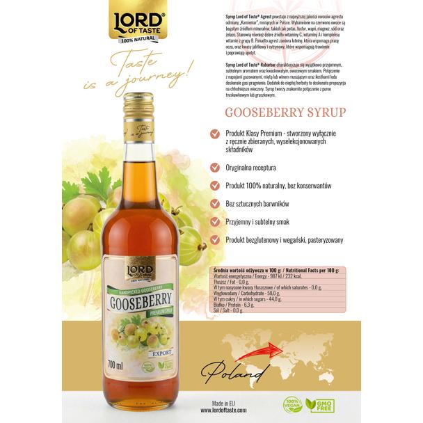 Syropu z Agrestu Premium Lord of Taste 700ml