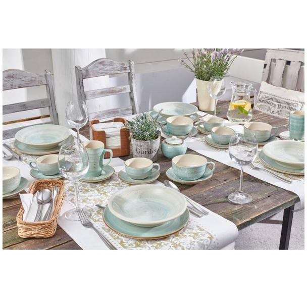 Talerz płytki 37cm KERA Delta, kolor seledynowy