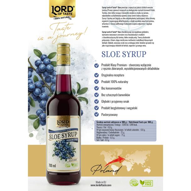 Syrop z Tarniny Premium Lord of Taste 700ml