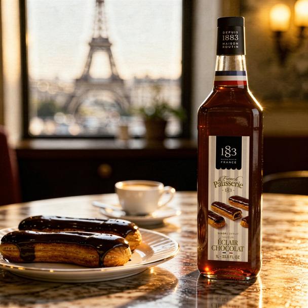 Syrop 1883 Routin French Patisserie Eklerka, szklana butelka 1L