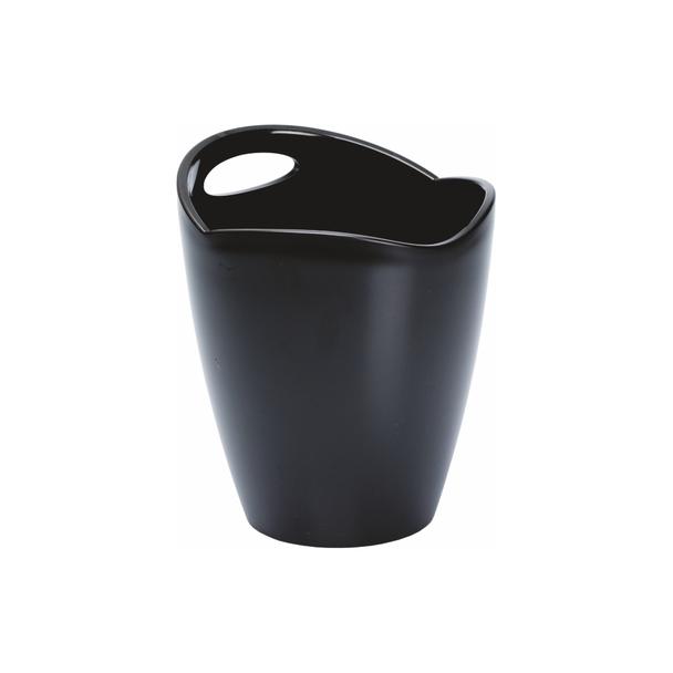 Wiaderko do szampana, czarne, plastik matowy