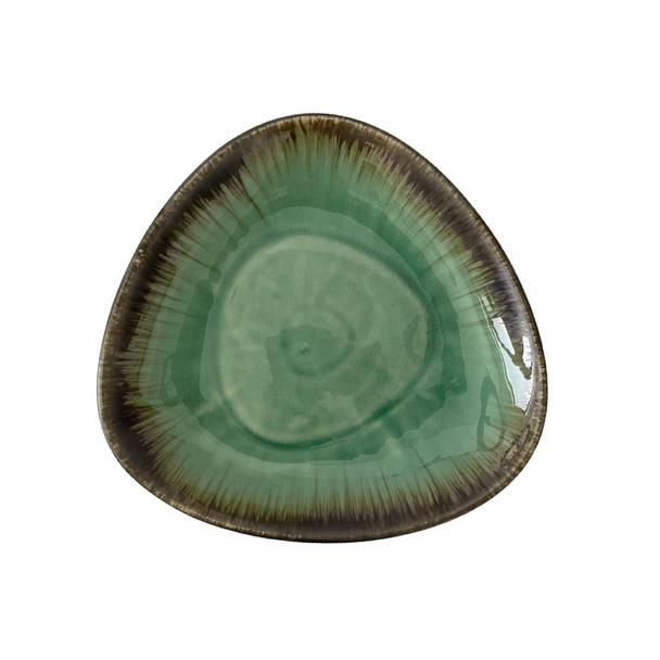 Talerz płytki 19cm KERA Delta, kolor szmaragd