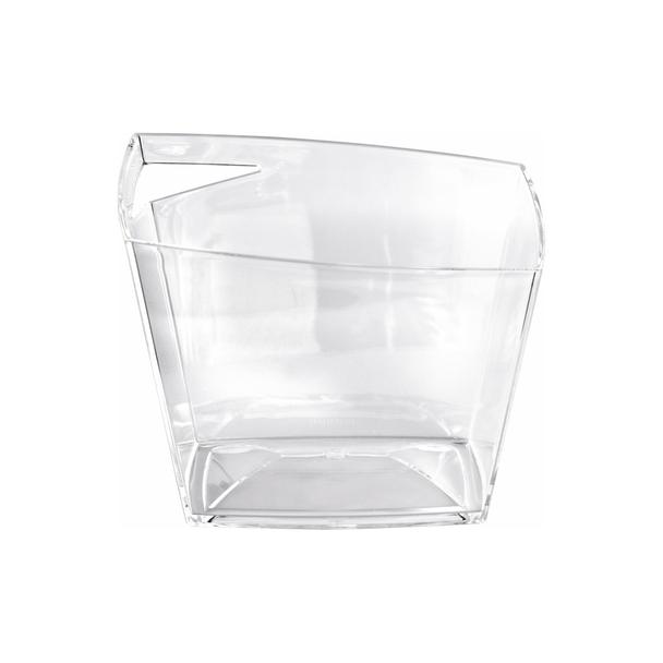 Wiaderko do szampana, prostokątne, klarowne, plastikowe
