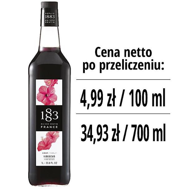 Syrop 1883 Routin Hibiskus, szklana butelka 1L