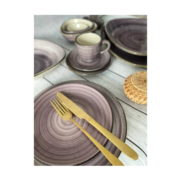 Talerz płytki 26cm KERA Delta, kolor fioletowy