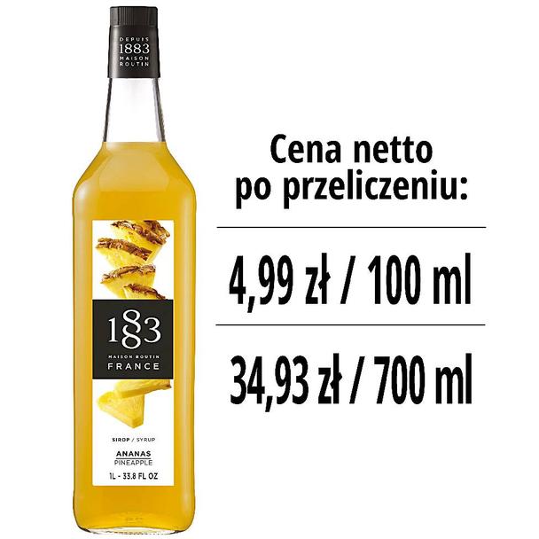 Syrop 1883 Routin Ananas, szklana butelka 1L