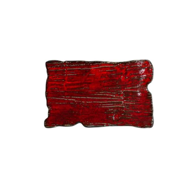 Talerz prostokątny 30x18cm KERA Moku, kolor rubin