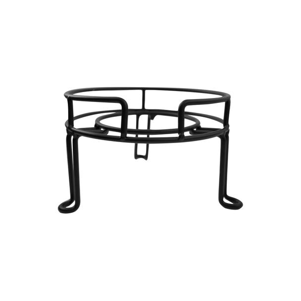 Stojak na słój z kranikiem 8,5L, metalowy, czarny, 14cm