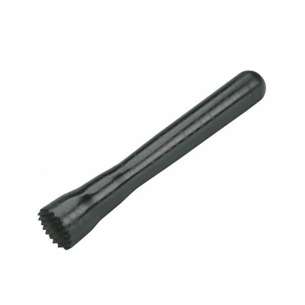 Rozgniatacz do owoców (muddler), ABS plastikowy ząbkowany, czarny, 24cm