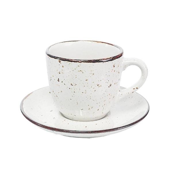 Filiżanka 200ml Bel Kera plus spodek 15 cm, kolor kremowy