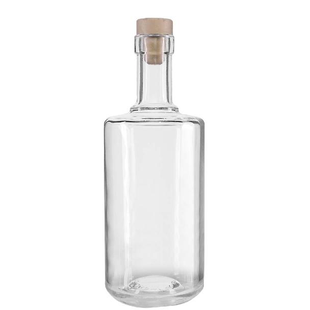 Butelka szklana z korkiem syntetycznym BRASS 700ml, okrągła