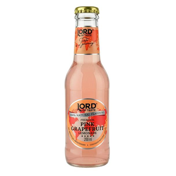 Lord of Taste, Premium Grapefruit Soda (Lemoniada grejpfrutowa), szklanka butelka 200ml