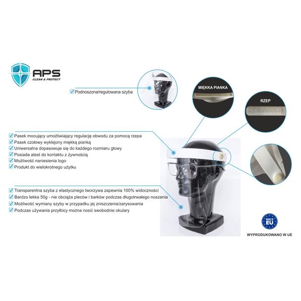 Przyłbica ochronna na twarz APS Clean & Protect