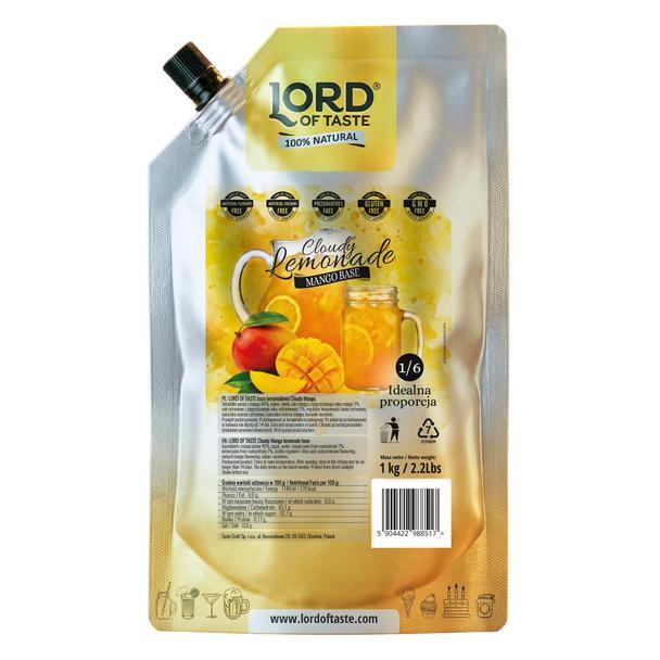 Syrop Lord of Taste baza lemoniadowa Cloudy Lemonade Mango 1kg.