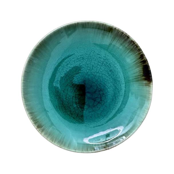 Talerz głęboki 30cm KERA Still, kolor szmaragd