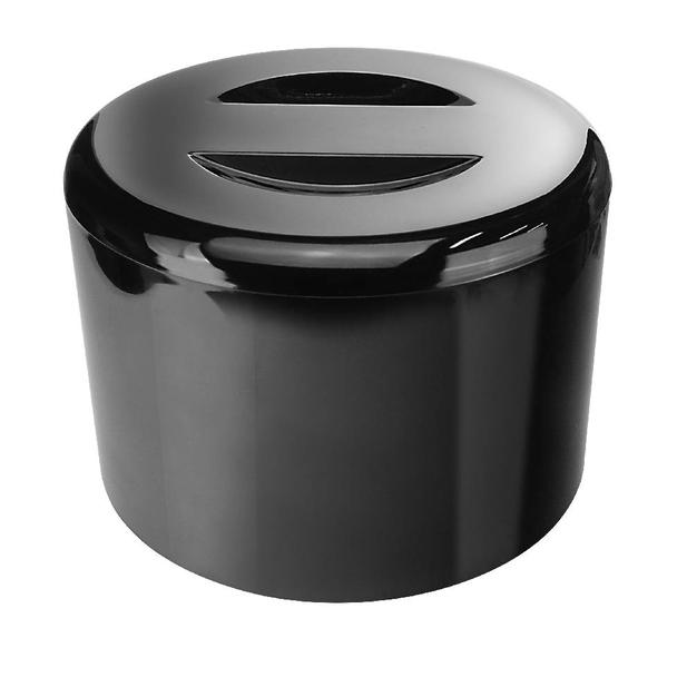 Pojemnik na lód, plastikowy, czarny, okrągły, 10L