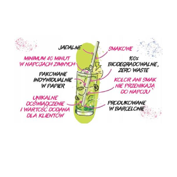 Słomki jadalne o smaku wanilii SORBOS, 200szt.