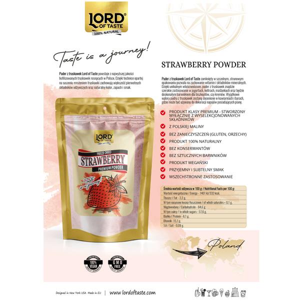 Truskawka liofilizowana (puder) Lord of Taste 50g