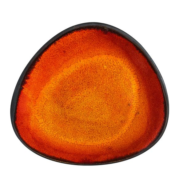 Talerz płytki 26cm KERA Delta, kolor bursztyn