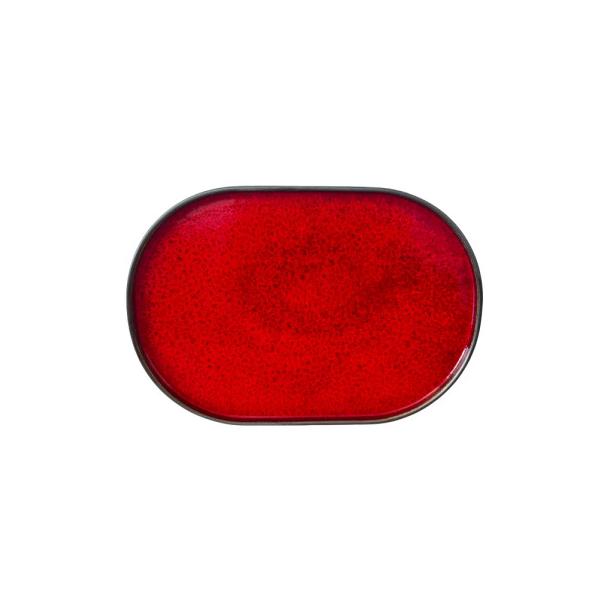 Półmisek z rantem 33x23cm Arondi Kera, kolor rubin