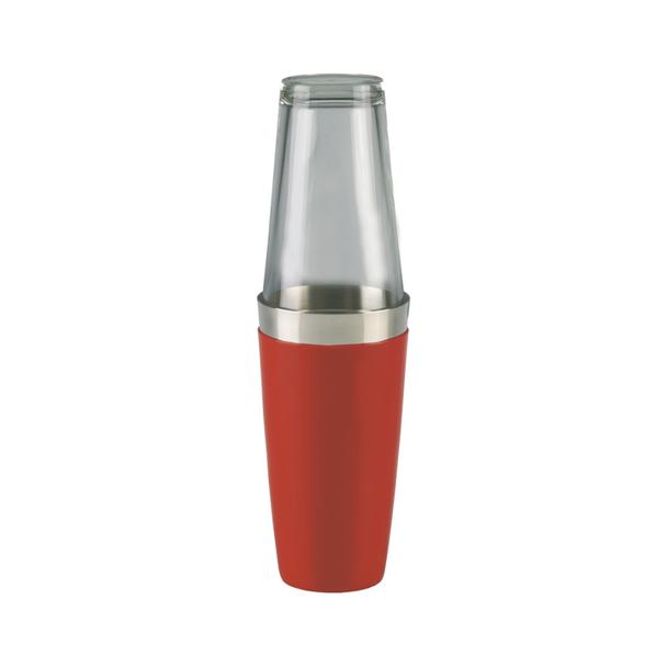 Shaker bostoński duży, okleina winylowa, czerwony, 800ml (bez szklanicy)