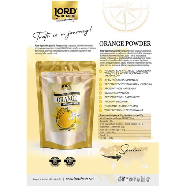 Pomarańcza bez skórki liofilizowana (puder) Lord of Taste 50g