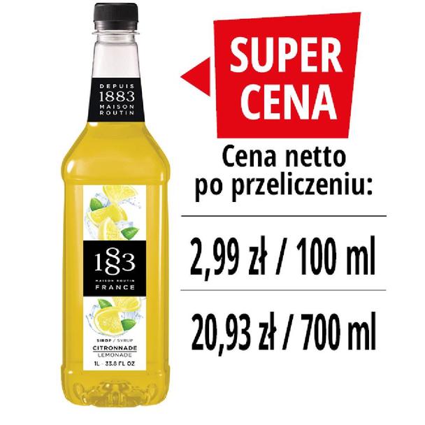 Syrop 1883 Routin Lemoniada, plastikowa butelka PET 1L