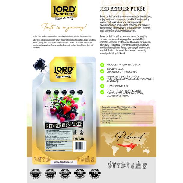 Puree Owocowe Lord of Taste Czerwone Owoce 1kg