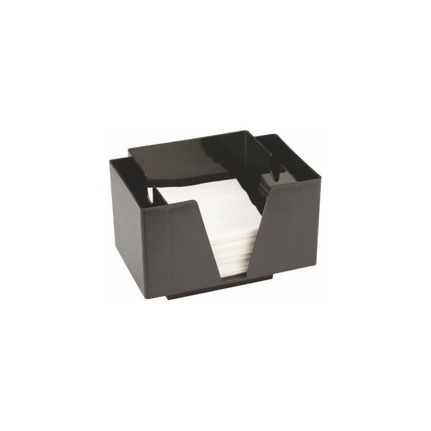 Pojemnik na serwetki i słomki, czarny, 14,3x19,3x13,7cm