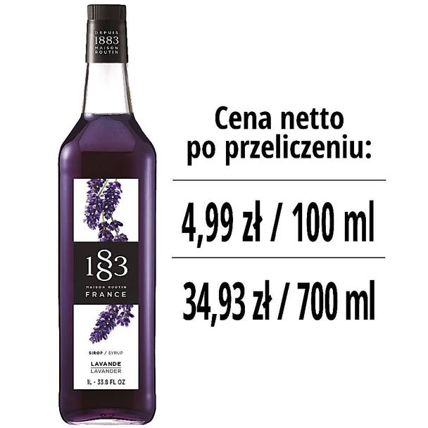 Syrop 1883 Routin Lawenda, szklana butelka 1L
