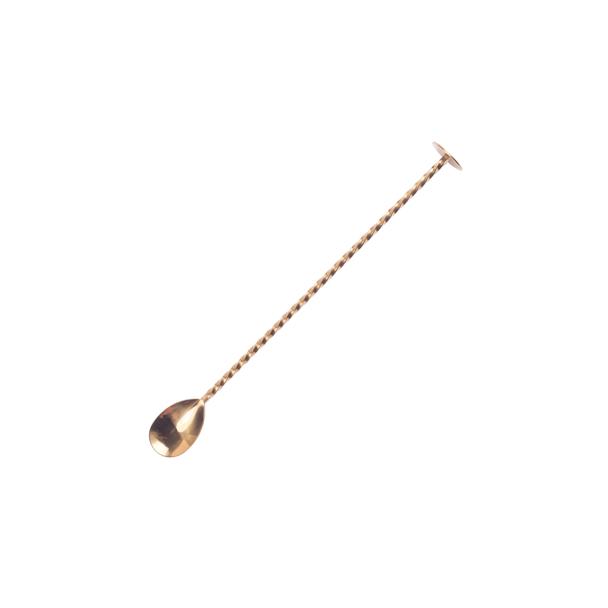 Łyżka barmańska z dyskiem, Japan, 27cm, kolor złoty