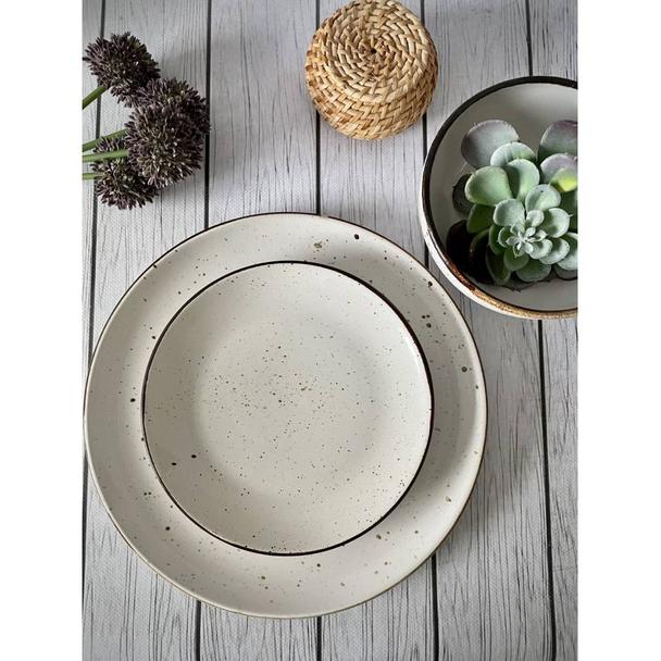 Talerz głęboki 24cm KERA Still, kolor kremowy