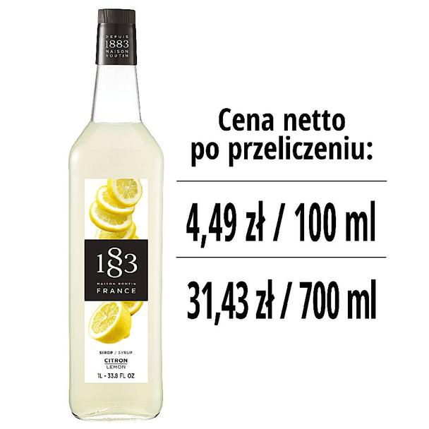 Syrop 1883 Routin Cytryna, szklana butelka 1L