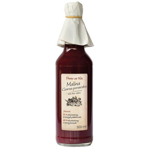 Prosto ze Wsi, Mus Malinowo-Porzeczkowy, przecier - niesłodzony 500ml