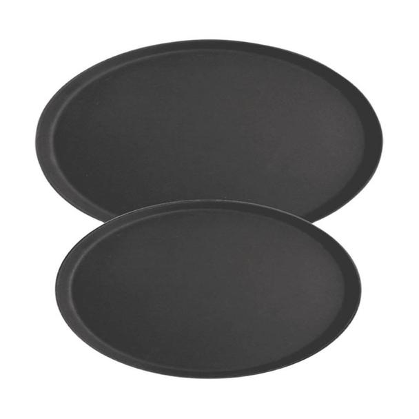 taca owalna antypoślizgowa czarna 60x73,5 cm