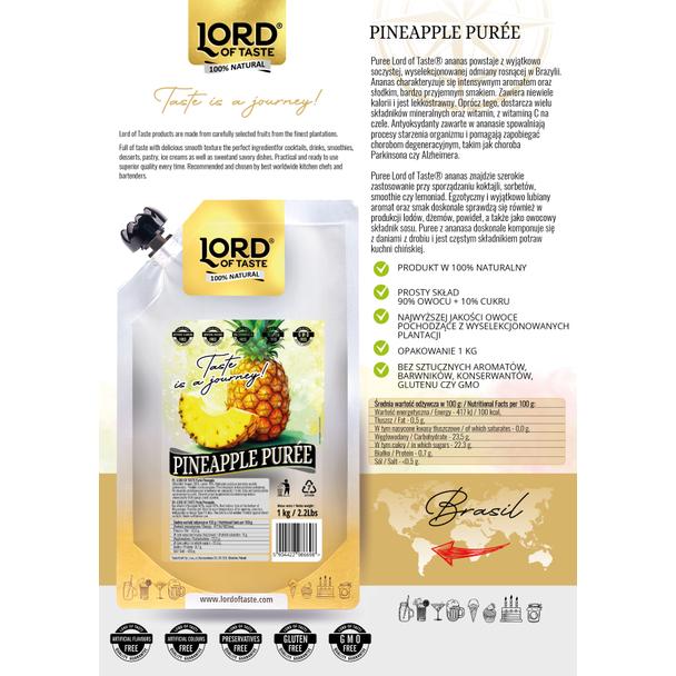 Puree Owocowe Lord of Taste Ananas 1kg