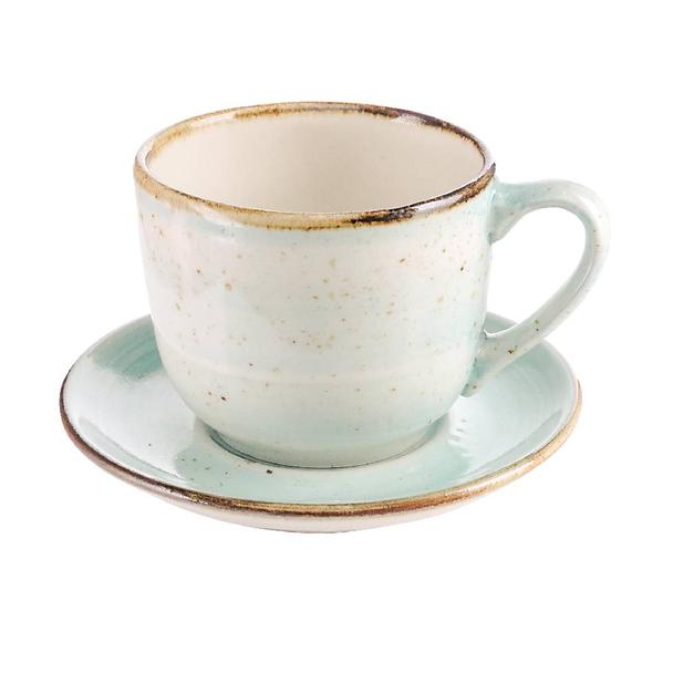 Filiżanka 350ml Bel Kera plus spodek 15 cm, kolor seledynowy