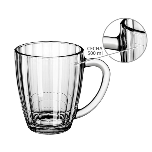Szklanka do zimowej herbaty Panel Economy Line 600ml (cecha 500ml)