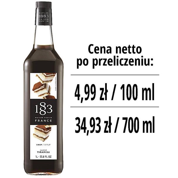 Syrop 1883 Routin Tiramisu, szklana butelka 1L