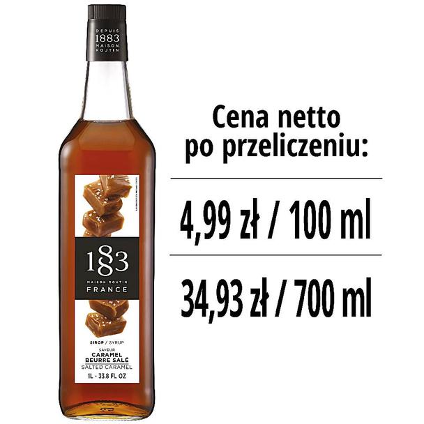Syrop 1883 Routin Słony Karmel, szklana butelka 1L