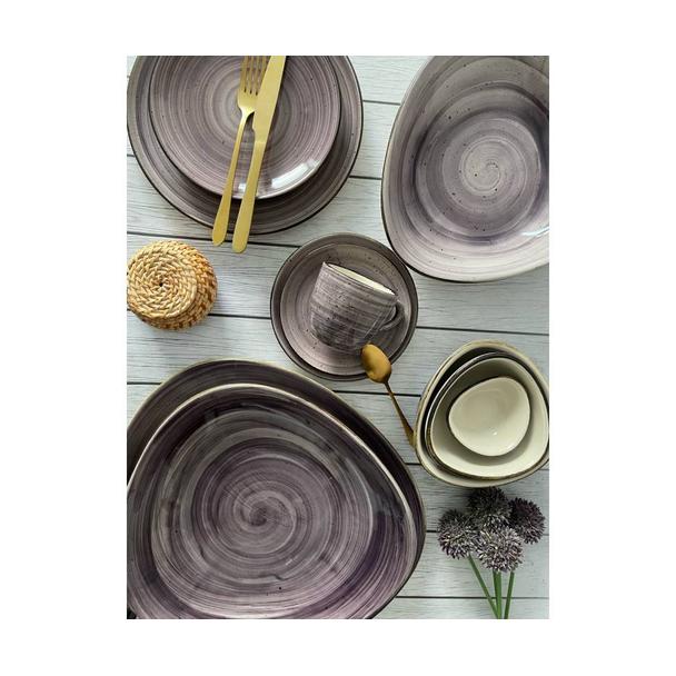 Talerz płytki 30cm KERA Delta, kolor fioletowy