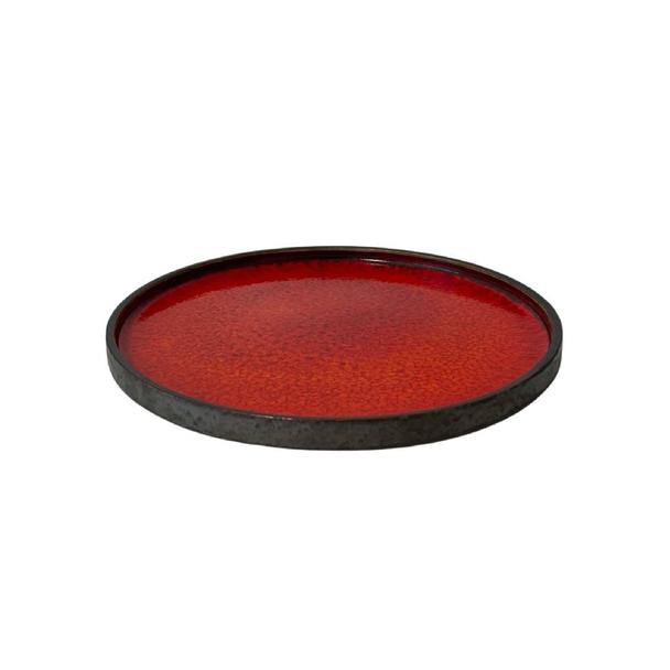 Talerz płytki z rantem 28cm Arondi Kera, kolor rubin