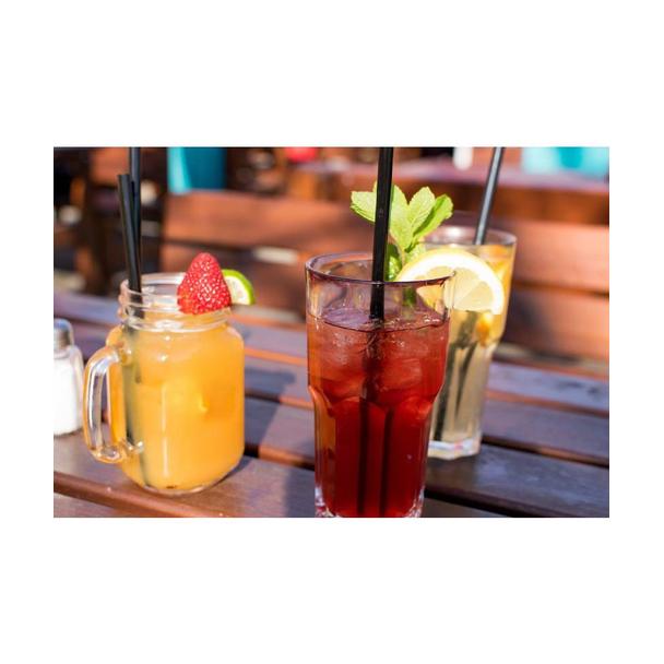 Słomki Rurki cocktailowe Jumbo (wielokrotnego użytku) , czarne, 22cm, 250szt