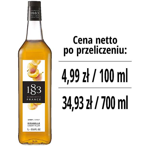 Syrop 1883 Routin Mirabelka, szklana butelka 1L