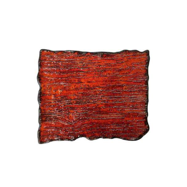 Półmisek prostokątny 35x27cm KERA Moku, kolor rubin