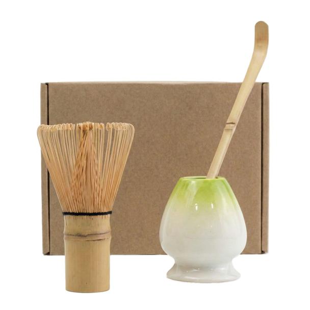 Zestaw do herbaty matcha 3-elementowy zielony
