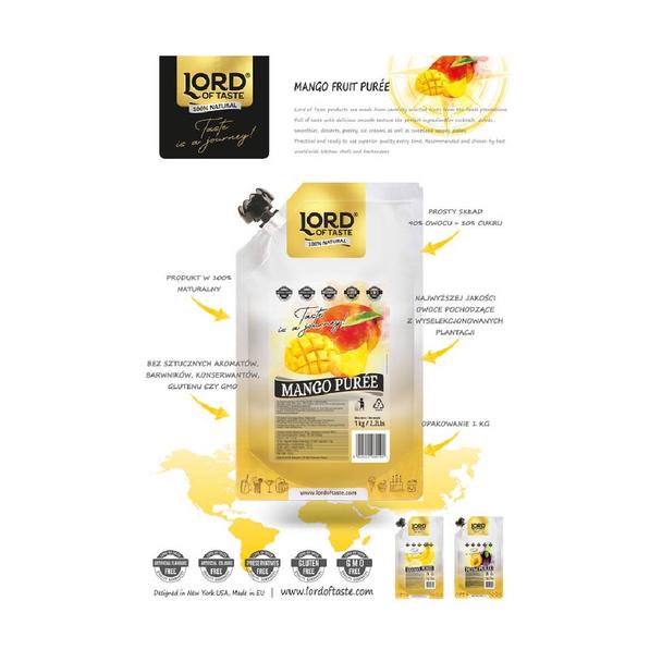 Puree Owocowe Lord of Taste Mango 1kg
