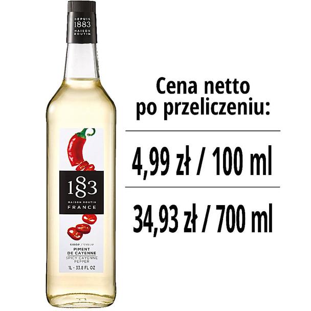 Syrop 1883 Routin Pieprz Cayenne (Spicy), szklana butelka 1L