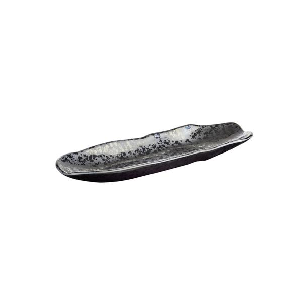 Półmisek z melaminy APS GLAMOUR, czarny, 26,5x8,5cm