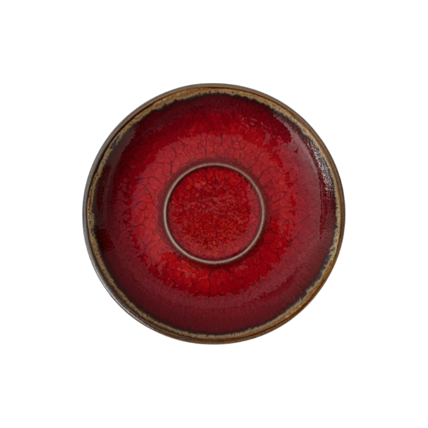 Filiżanka 100ml Bel Kera plus spodek 11 cm, kolor rubin